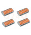 WAGO lasklem 8 draads, voor 230 volt, 4 stuks