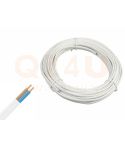 12 / 24 / 230-Volt-Kabel, 2 x 0,75 mm², pro 2 Meter – weiß.
