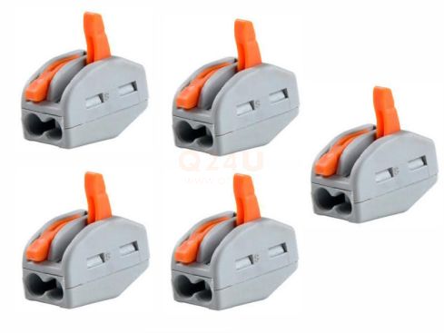 WAGO lasklem 2 draads, voor 230 volt, 5 stuks