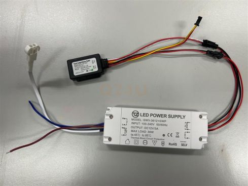 12V 3A 36W LED-Treiber mit Touch-Sensor – Schalter – 230V Ausgang – Modell: GWV-3612+GWP