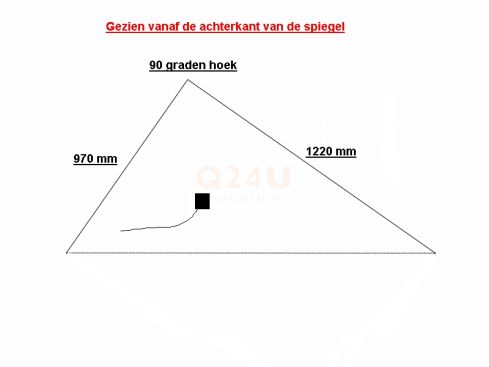 Badezimmerspiegelheizung, Dreieck 970 x 1220 mm