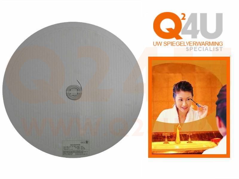 Badezimmer-Spiegelheizung – rund nach Maß, 230 Volt