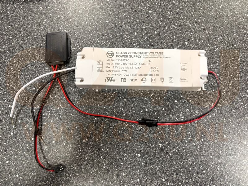 Q24U 24V 75W LED-Treiber mit Touch-Dimmer – Q24U TZ-7524C – Spiegelbeleuchtung