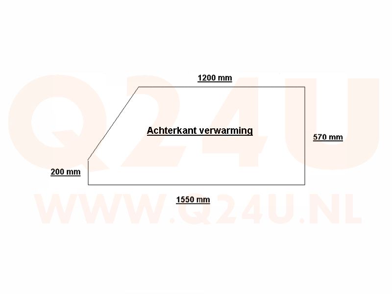 Spiegelheizung Badezimmer Pentagon 1550 x 570 mm 230 volt