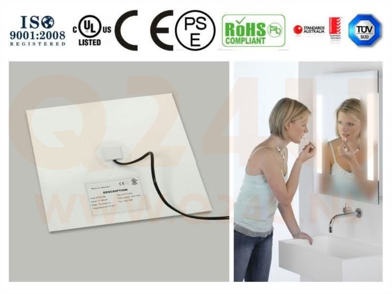 Badezimmer-Spiegelheizung – oval nach Maß, 24 Volt