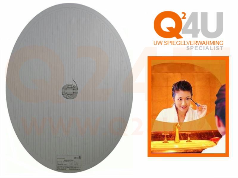 Spiegelheizung Badezimmer Oval 300 x 700 mm - 30 x 70 cm 230 volt